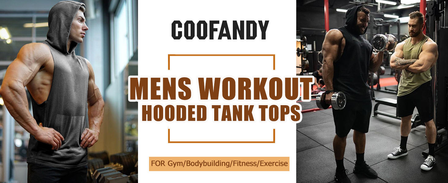 mens sleeveless gym hoodies